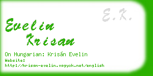 evelin krisan business card